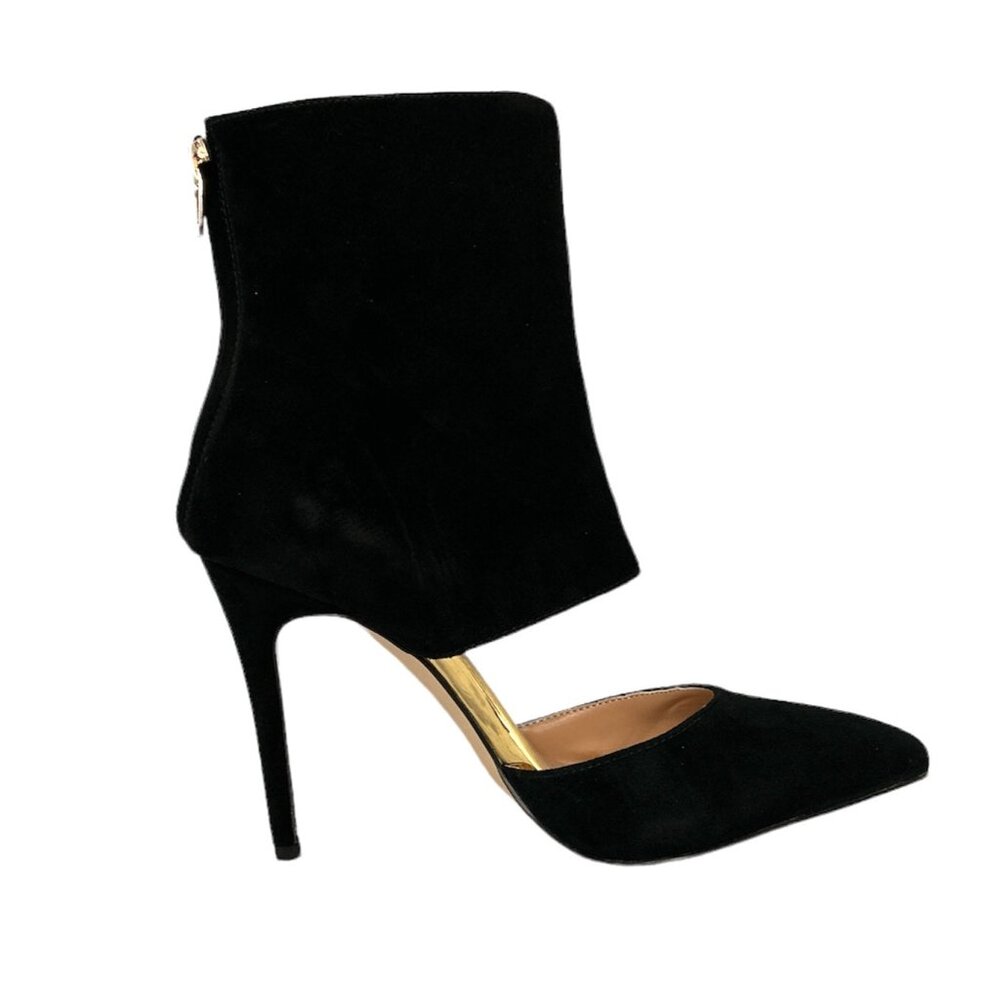 THINGS II COME JELYN Luxurious Dress Shooties Stiletto Heels Boots Black - Picture 4 of 7
